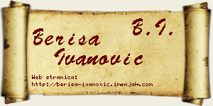 Beriša Ivanović vizit kartica